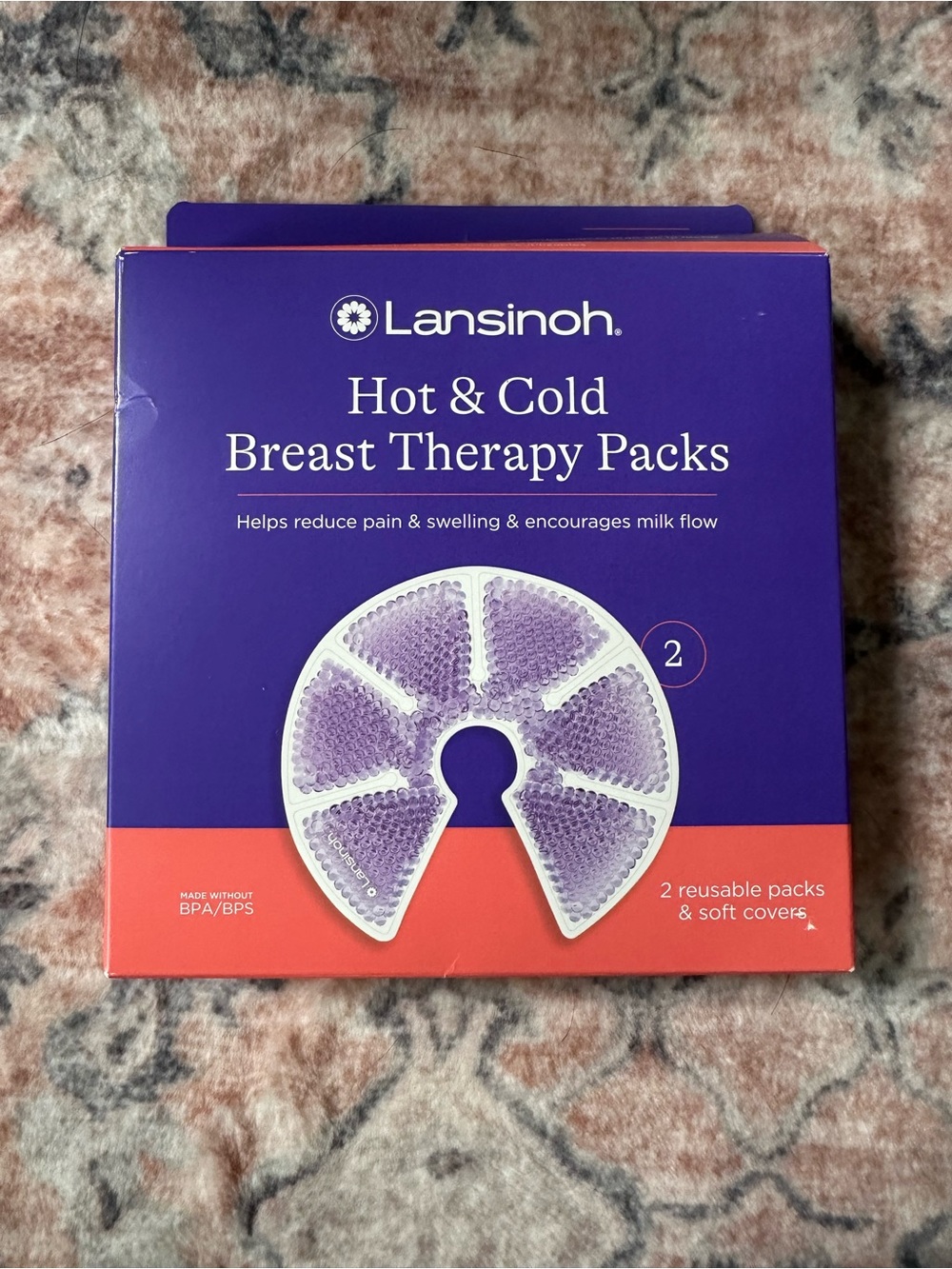 Lansinoh Purple Hot & Cold Breast Therapy Packs